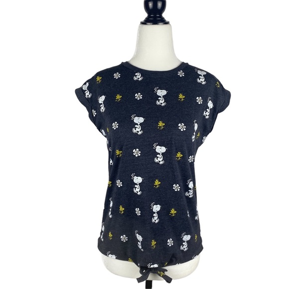 Peanuts Snoopy Women's TShirt with Tie Detail Size XS - Picture 1 of 8